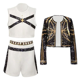 HanaOuni girls costume front view, great for Halloween parties and lively events.