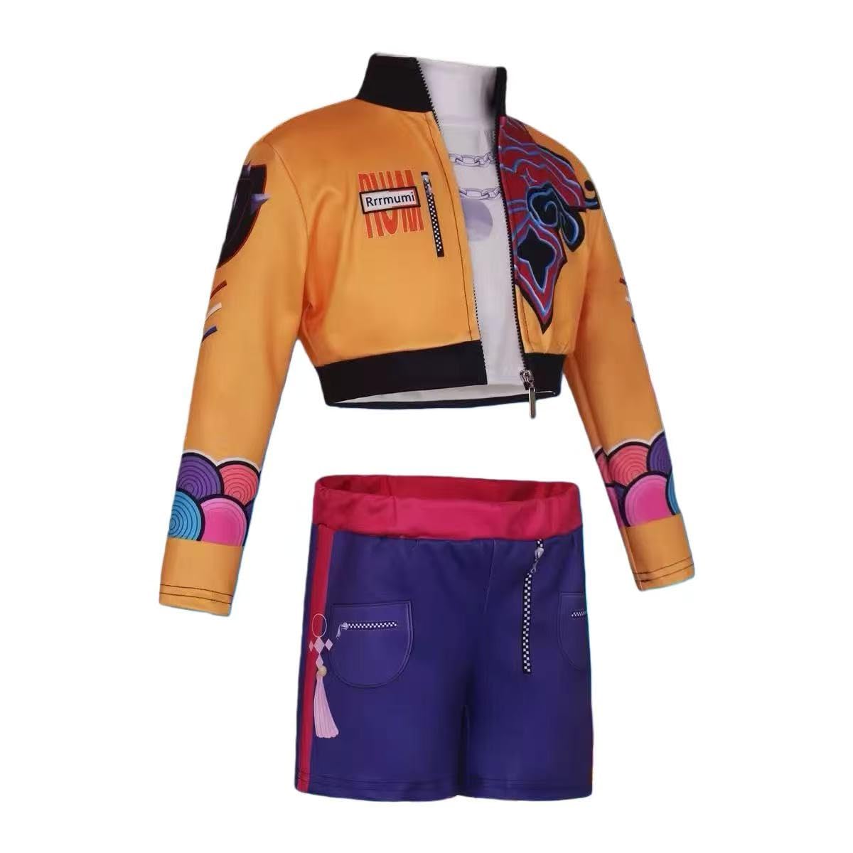 HanaOuni fabric close-up shows durable polyester for all-night cosplay