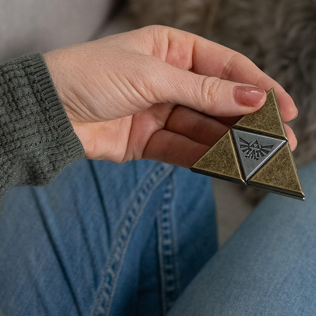 Hanayama BePuzzled Triforce courage power wisdom close-up challenge.