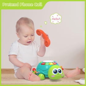 Hanayo baby phone dial toy invites pretend conversations during play.