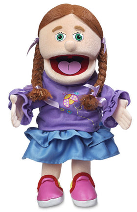Hand puppet 14-inch front view with expressive mouth movement for imaginative play.