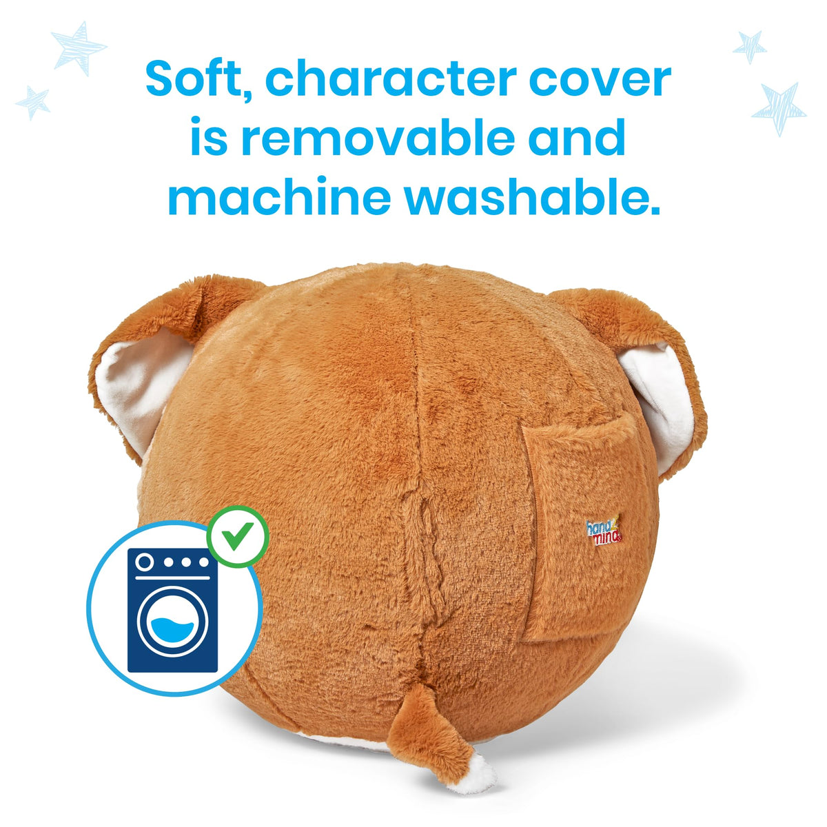 hand2mind 15-inch inflatable yoga ball for kid-friendly balance and stretch.