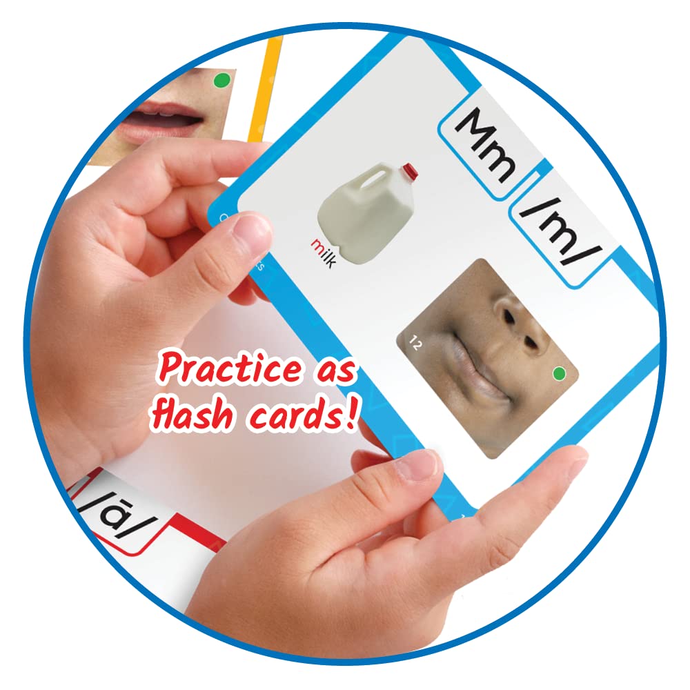 hand2mind 3D phonics card shows mouth end position for accurate sound formation in activities