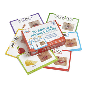 hand2mind 3D phonics card shows mouth start position for articulation practice in class