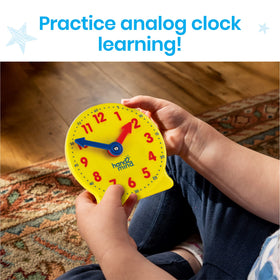 hand2mind 4-inch analog clocks built for durable classroom use.