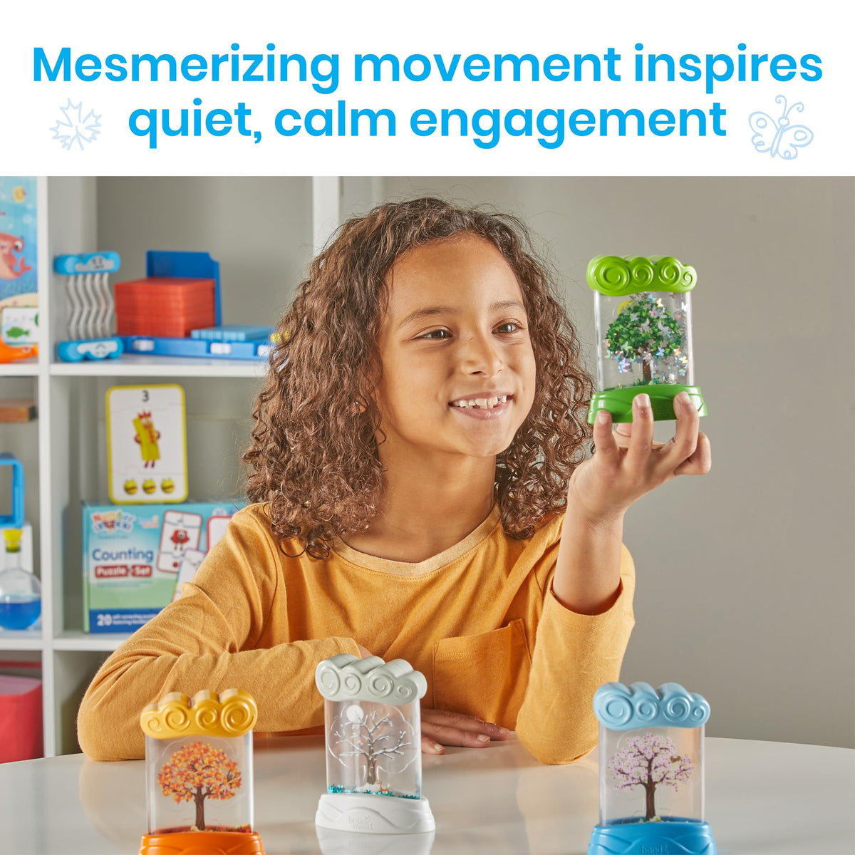 hand2mind Changing Seasons Sensory Tubes easy-to-grip bottles for small hands and daily use.