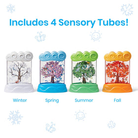 hand2mind Changing Seasons Sensory Tubes spring focus encourages sensory exploration and mood regulation.