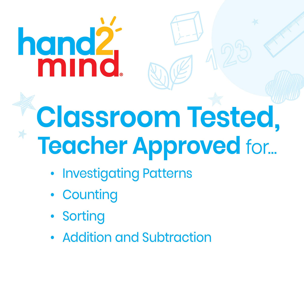hand2mind color tiles for color sorting and number sense development