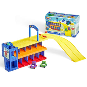 hand2mind Counting Car Garage track scene with colorful cars for early math play
