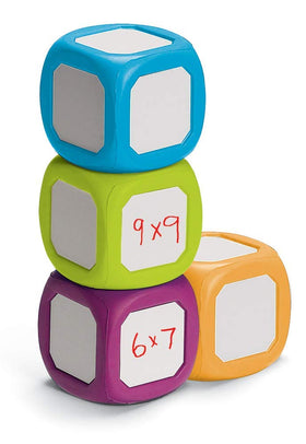 hand2mind dry-erase dice with green sides for interactive activities