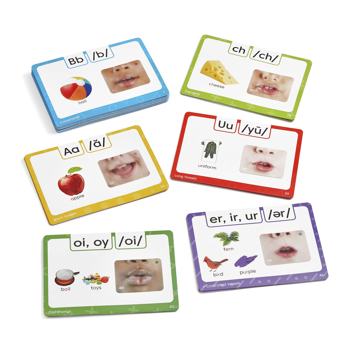 hand2mind durable phonics cards designed for classroom centers and small groups