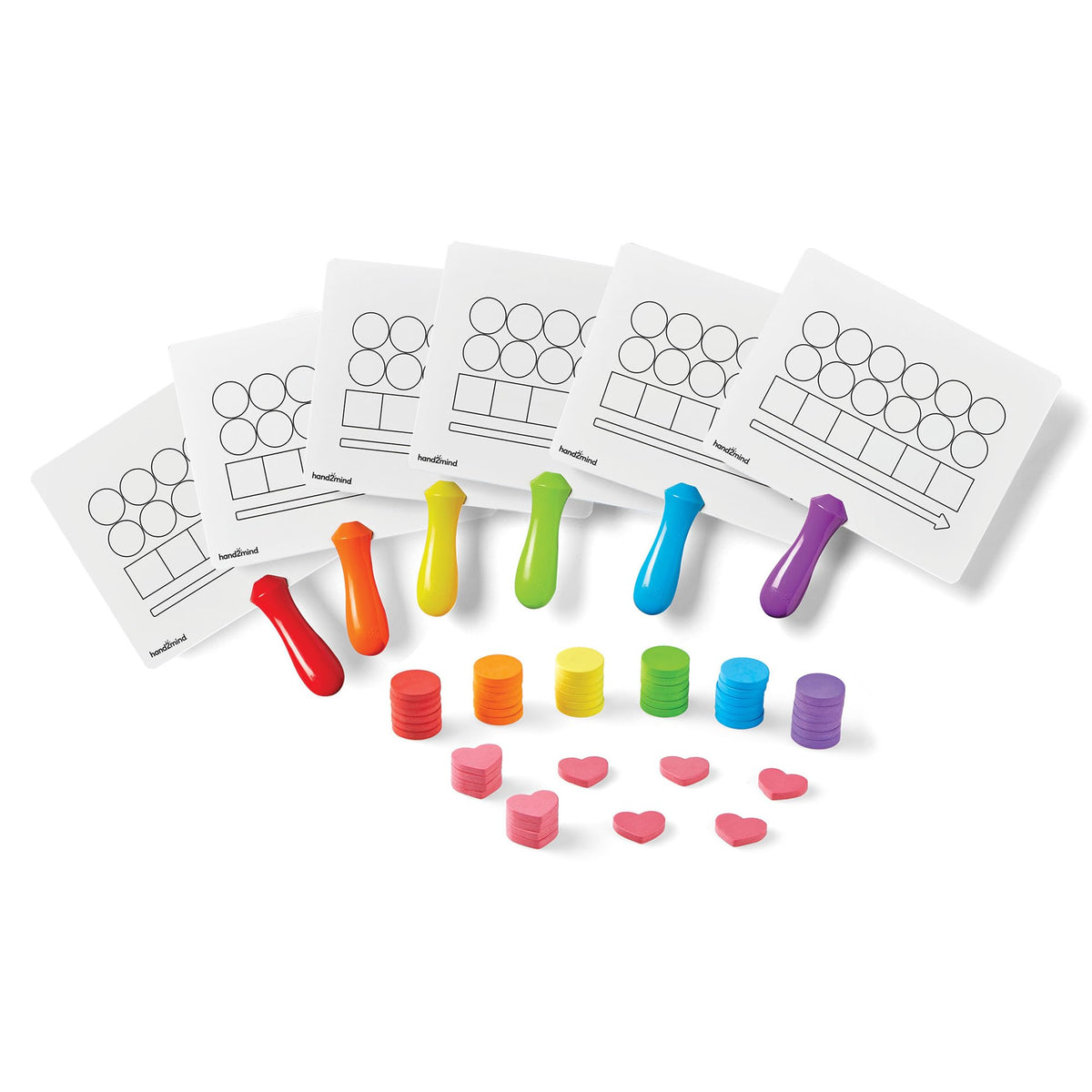 hand2mind Elkonin Box Magnetic Answer Board setup for classroom hands-on literacy.