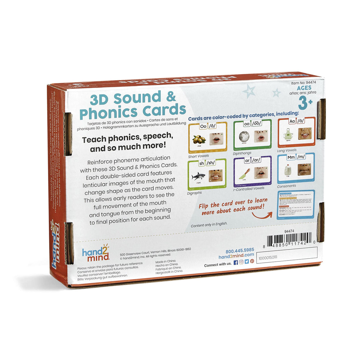 hand2mind ESL learners practice phoneme awareness with real image cards
