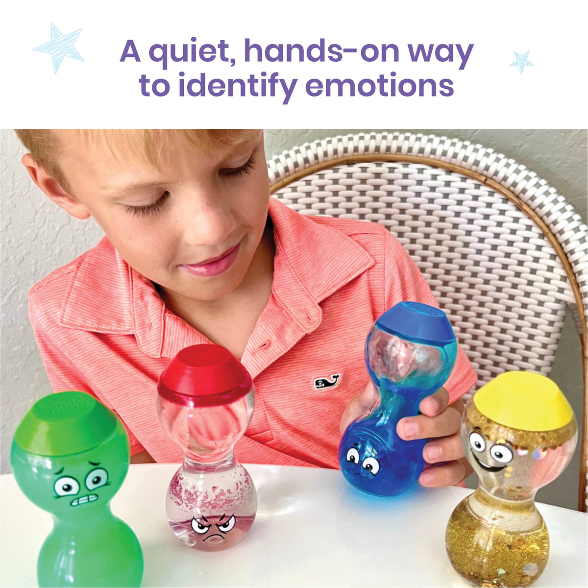 hand2mind Express Your Feelings bottle set four supports SEL routines.