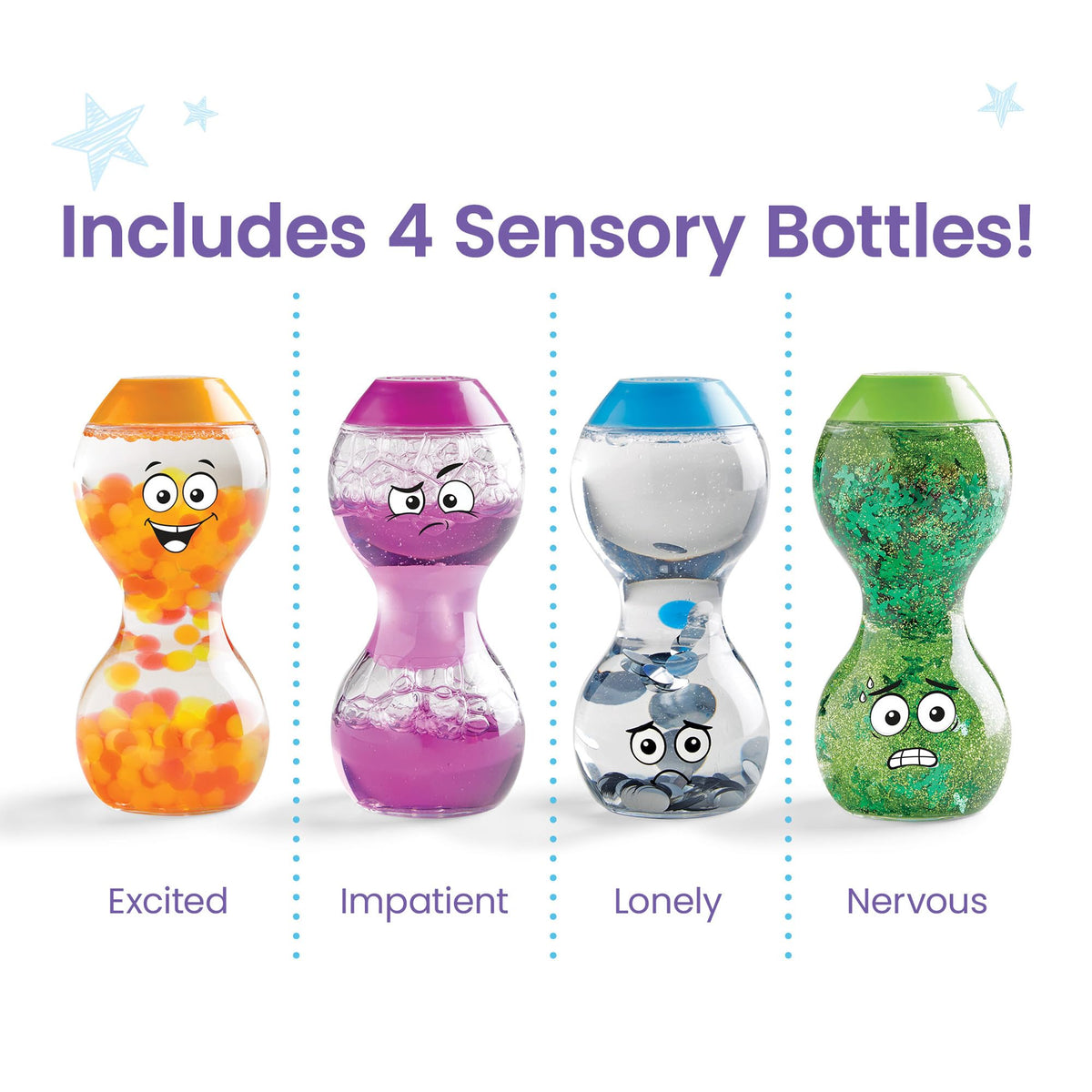 hand2mind Express Your Feelings impatient bottle closeup supports quick calm strategies.