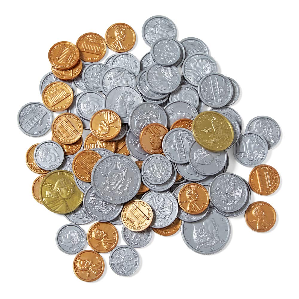 hand2mind fake quarters and more for currency recognition.