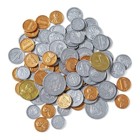 hand2mind fake quarters and more for currency recognition.
