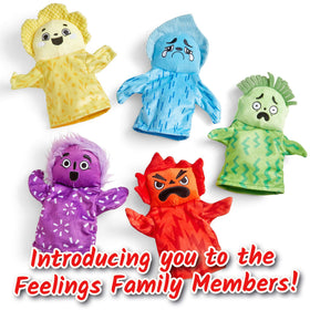 hand2mind Feelings puppet Angry with bold features, supports coping and self-regulation through play.