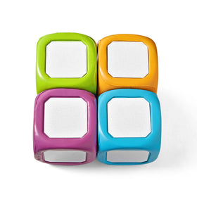 hand2mind visual-learning dice in purple to explore colors and shapes