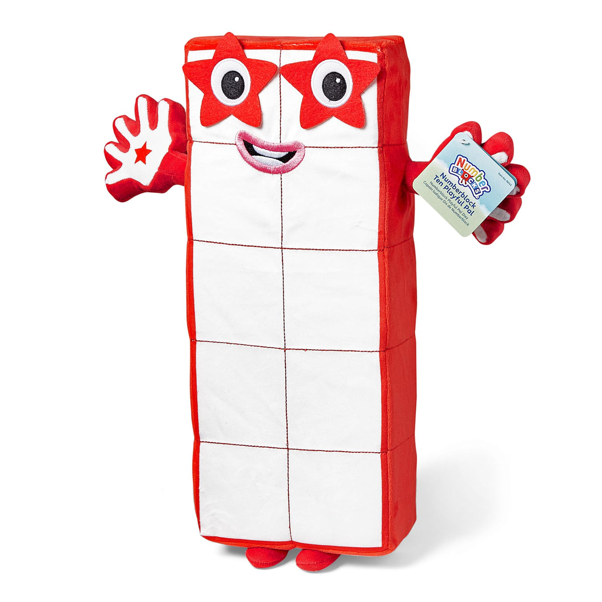 hand2mind Numberblock Ten Playful Pal plush front view for cuddly math play.