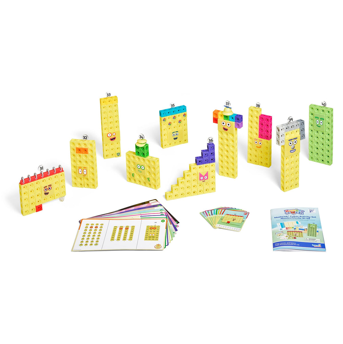 hand2mind Numberblocks 31-40 character cards help assemble each Numberblock accurately