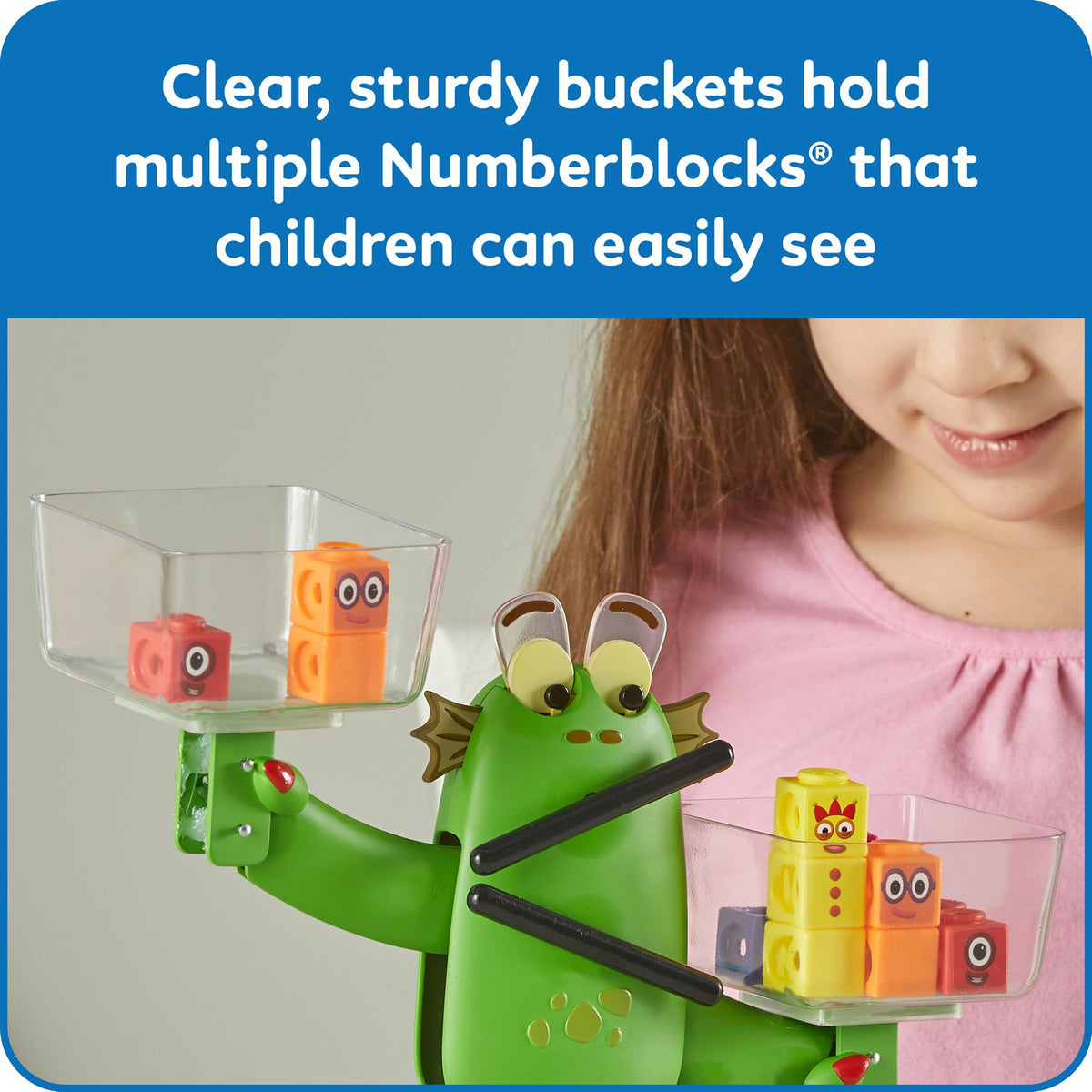 hand2mind Numberblocks Blockzee Balance with MathLink Cubes for building up to ten.