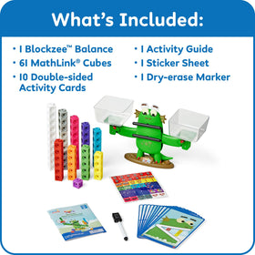 hand2mind Numberblocks Blockzee Balance demonstrates Blockzee eyes and mouth guiding number comparisons.