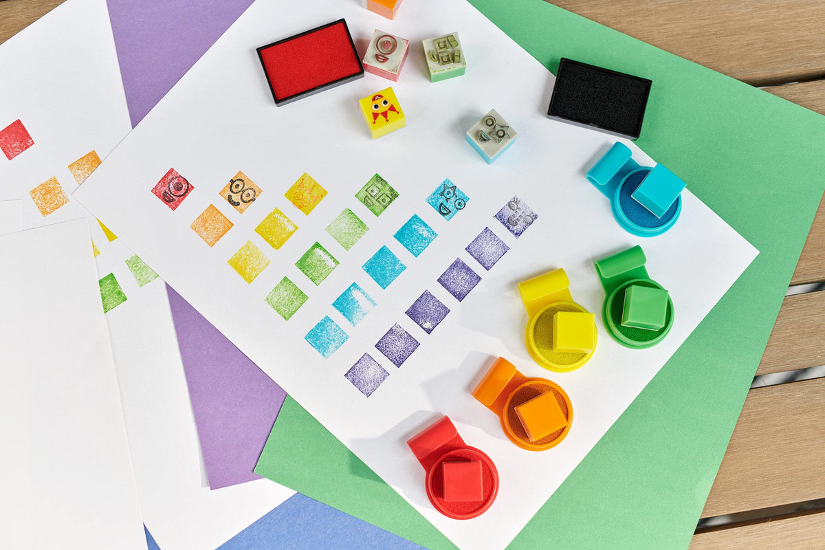 hand2mind Color ink pads with vibrant hues for creative scenes
