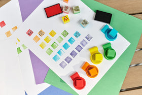 hand2mind Color ink pads with vibrant hues for creative scenes