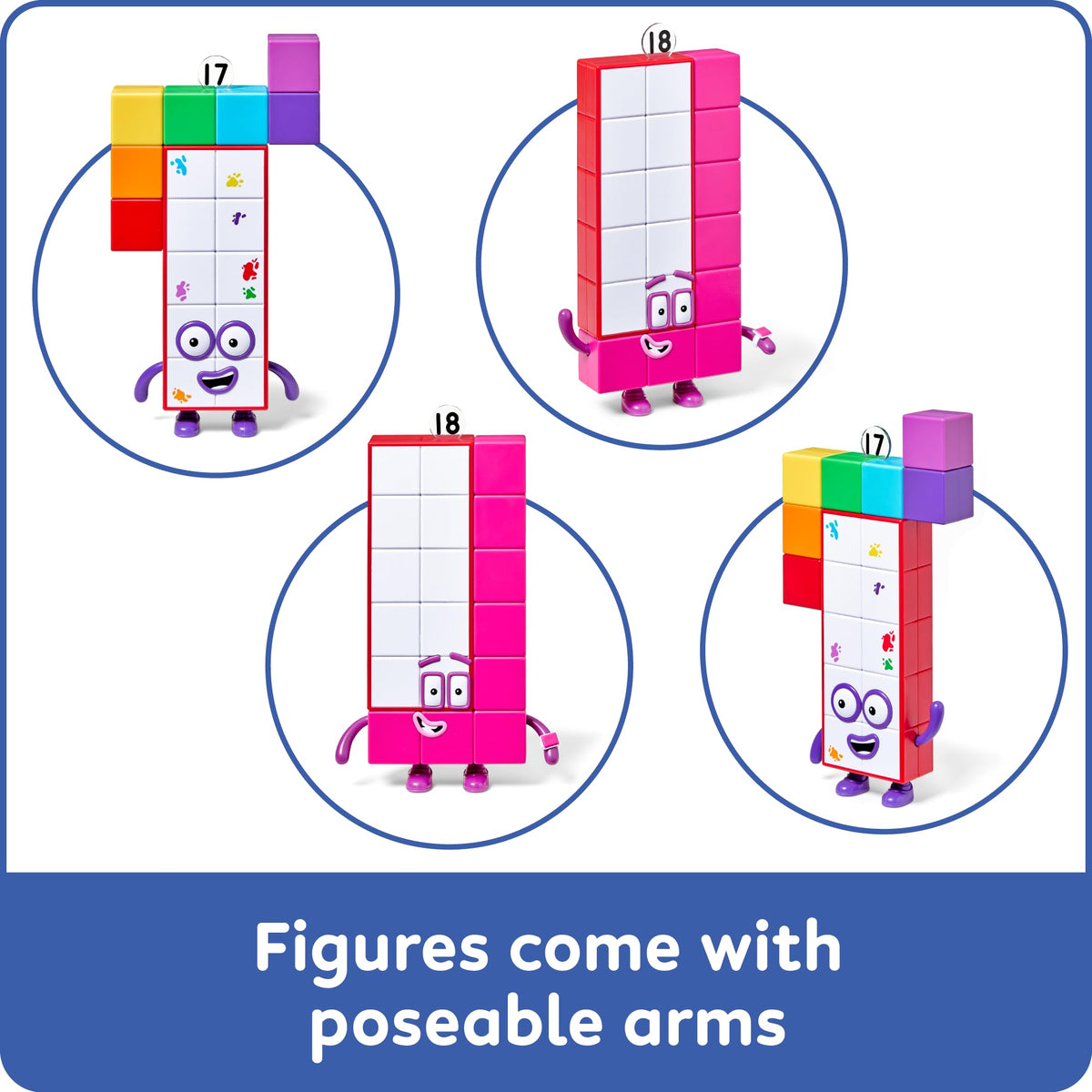 hand2mind Numberblocks durable plastic figures built for daily use