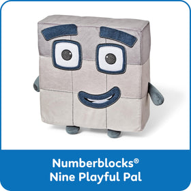 hand2mind Numberblocks Nine Playful Pal close-up fabric highlights soft, cuddly texture for cozy play.