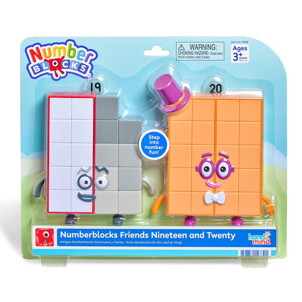 Hand2mind Numberblocks Nineteen figure for imaginative counting play.