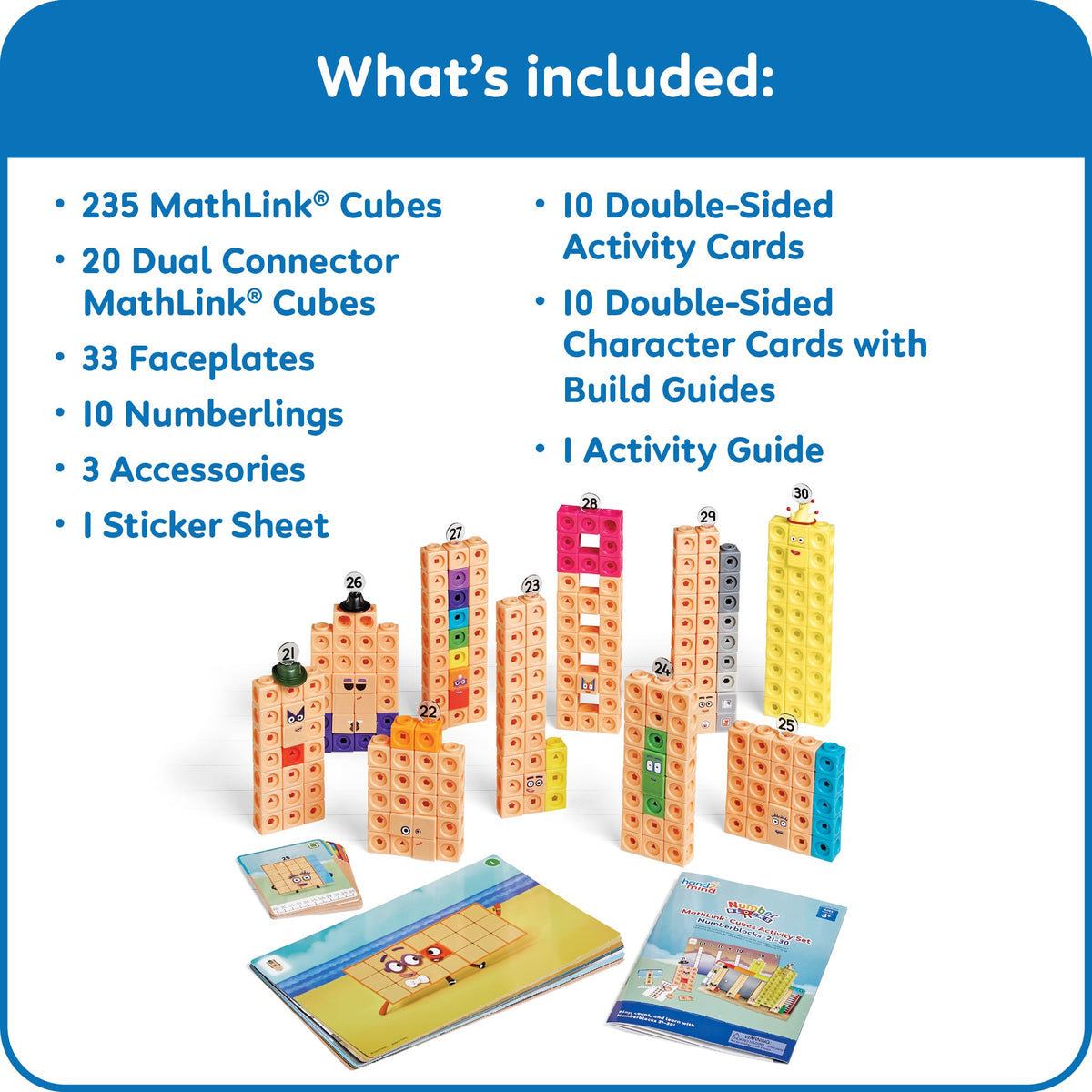 Hand2mind Numberblocks Numberlings and faceplates enable creative storytelling and story-based math play.