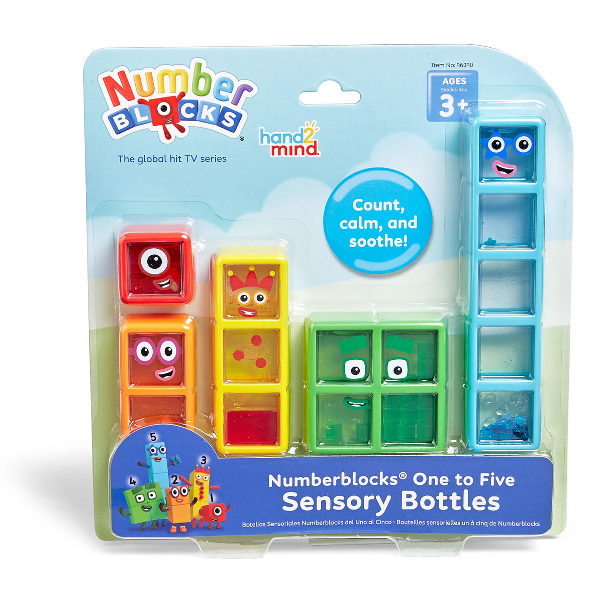hand2mind Numberblocks bottle one with bright colors fosters calm, focus, and number recognition.