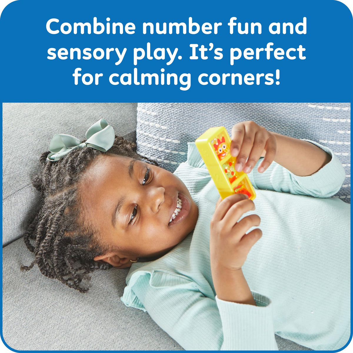 hand2mind Numberblocks bottle three encourages multisensory exploration and color recognition during play.