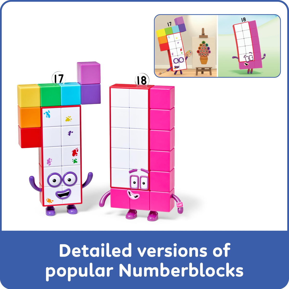 hand2mind Numberblocks Seventeen-Eighteen collection for early math fun