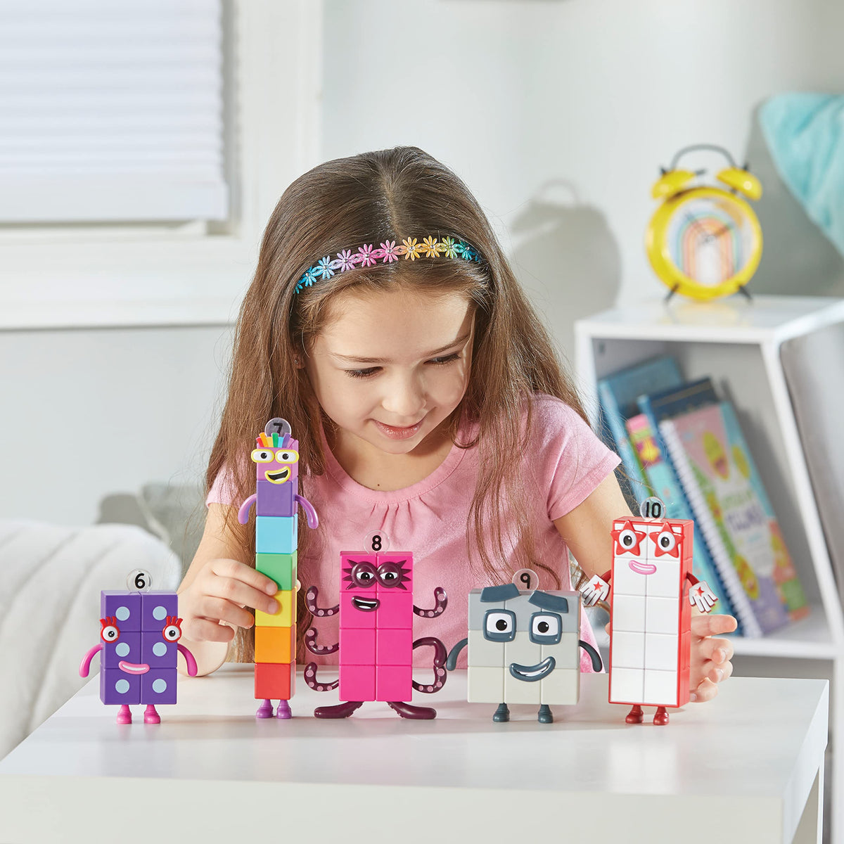 hand2mind Numberblocks Six to Ten set highlights durable plastic for everyday use