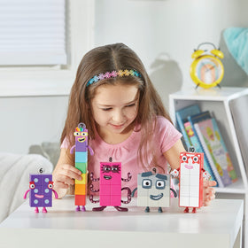 hand2mind Numberblocks Six to Ten set highlights durable plastic for everyday use