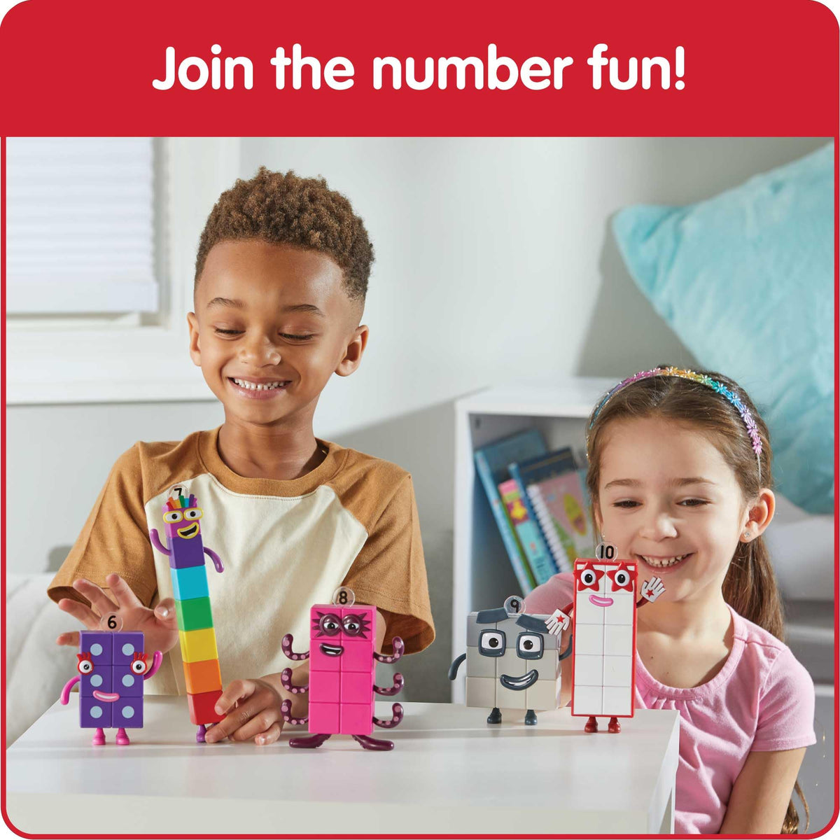 hand2mind Numberblocks Nine front view aids patterning and early math play