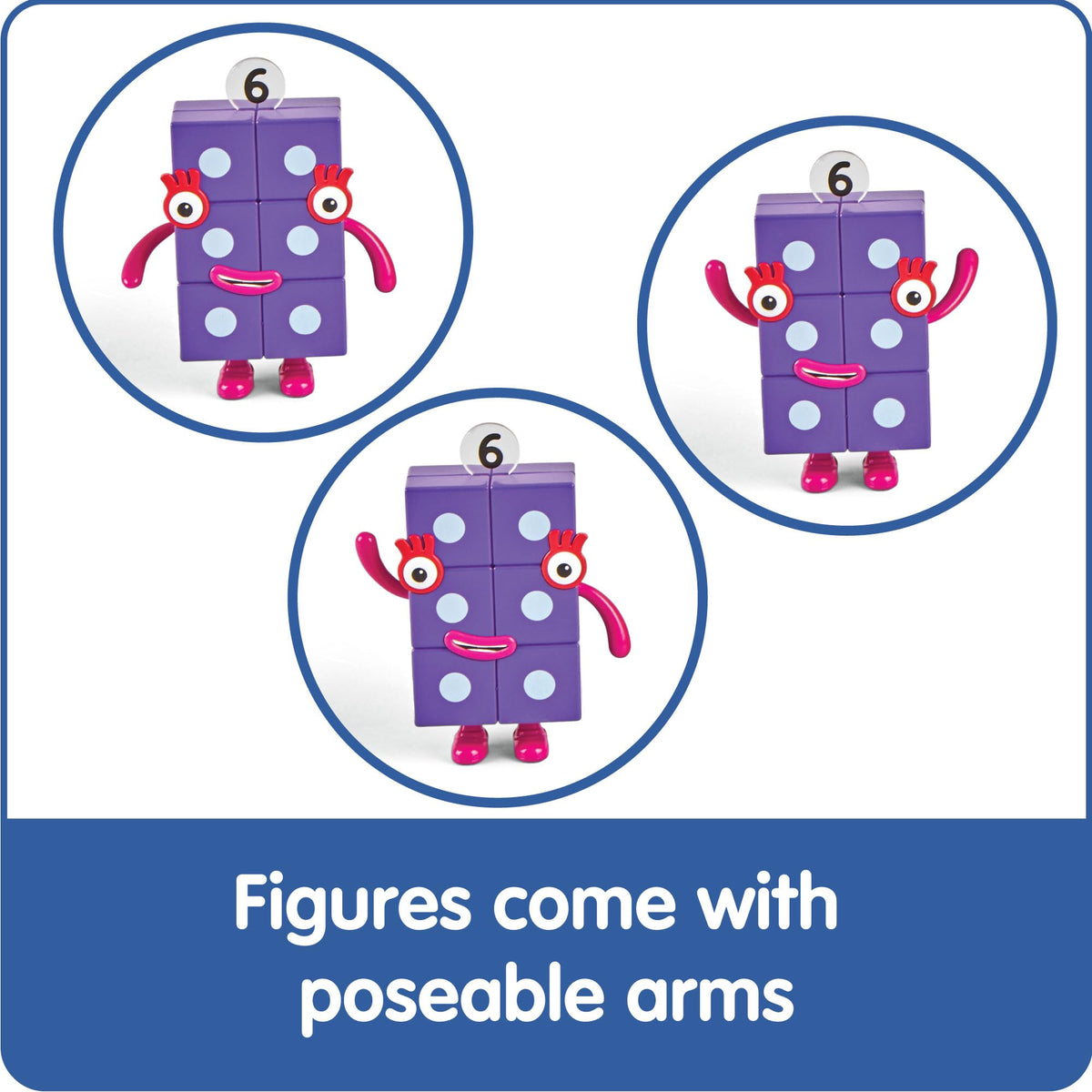 hand2mind Numberblocks Ten front view encourages counting sequences and pattern building