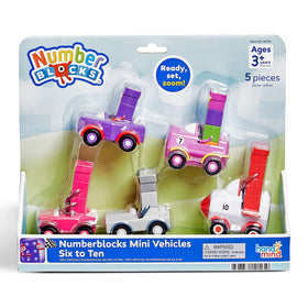 hand2mind Numberblocks Six to Ten mini vehicle front view for number play