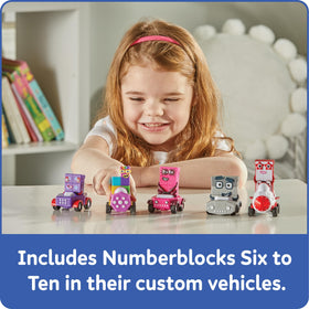hand2mind Numberblocks Six to Ten mini vehicle side view for counting fun