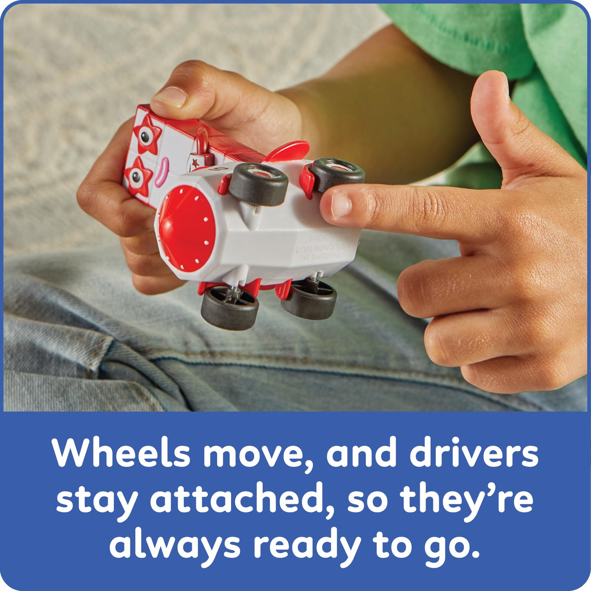 hand2mind Numberblocks Six to Ten mini vehicles wheels rolling for tactile learning