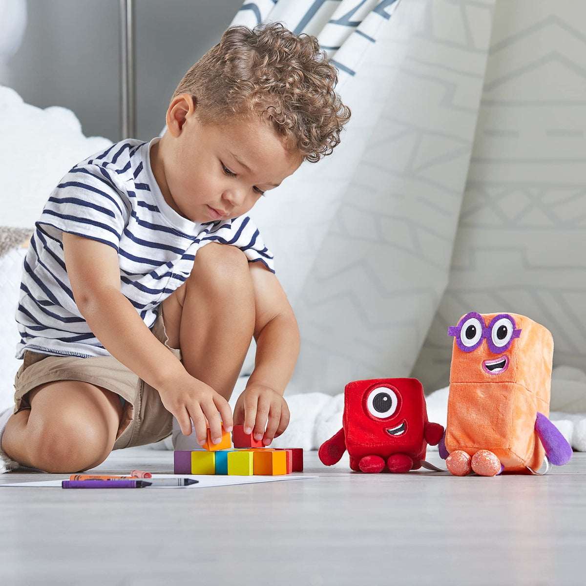 hand2mind Numberblocks Two plush pal for imaginative play and counting