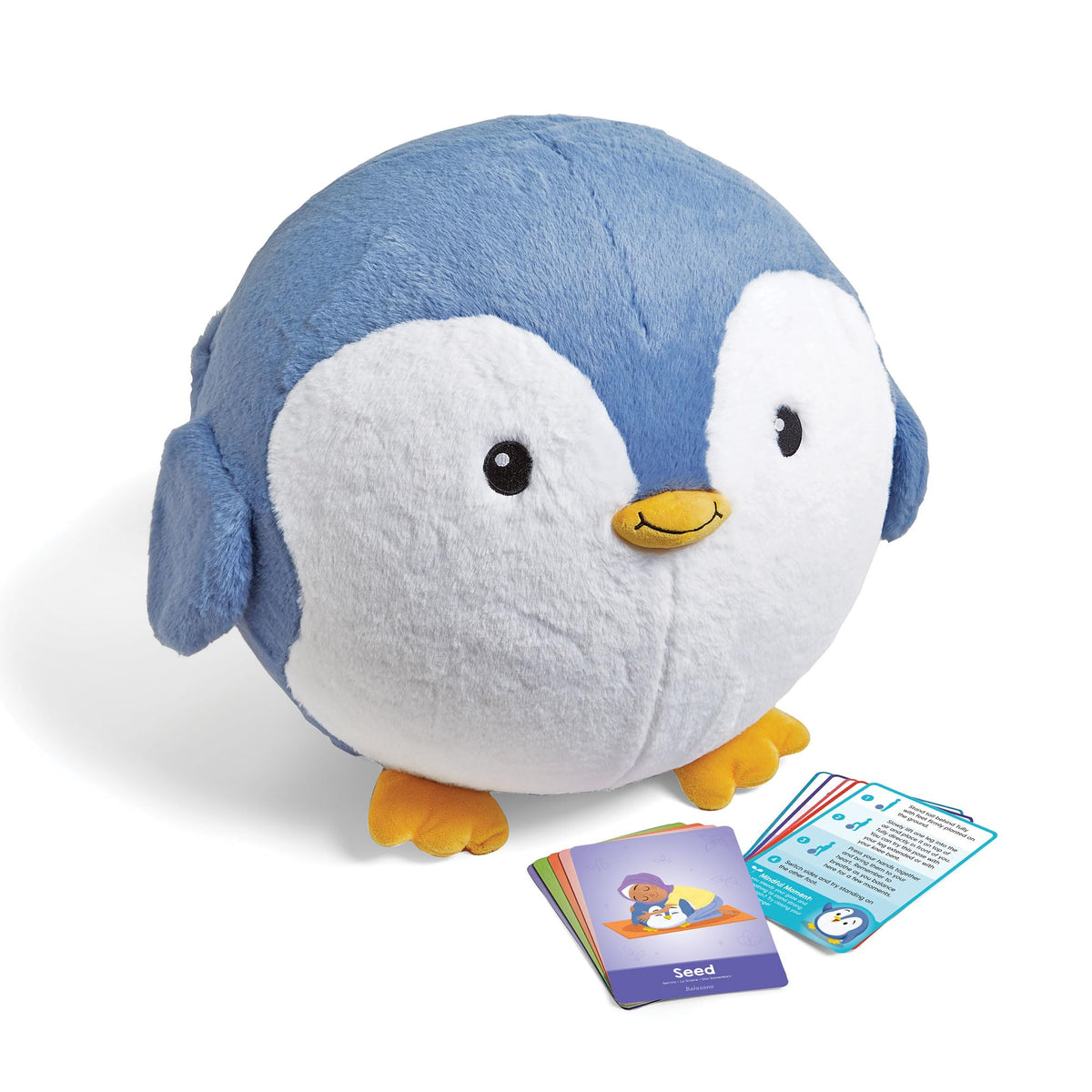 hand2mind Penguin BubblePlush Yoga Ball Buddy invites gentle, sensory-friendly movement.