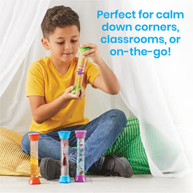 hand2mind fidget tube with air bubbles invites visual tracking and relaxing play