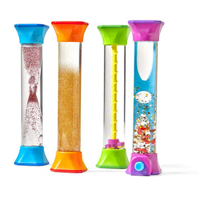hand2mind sensory fidget tubes feature colorful shapes for focus and calm in class