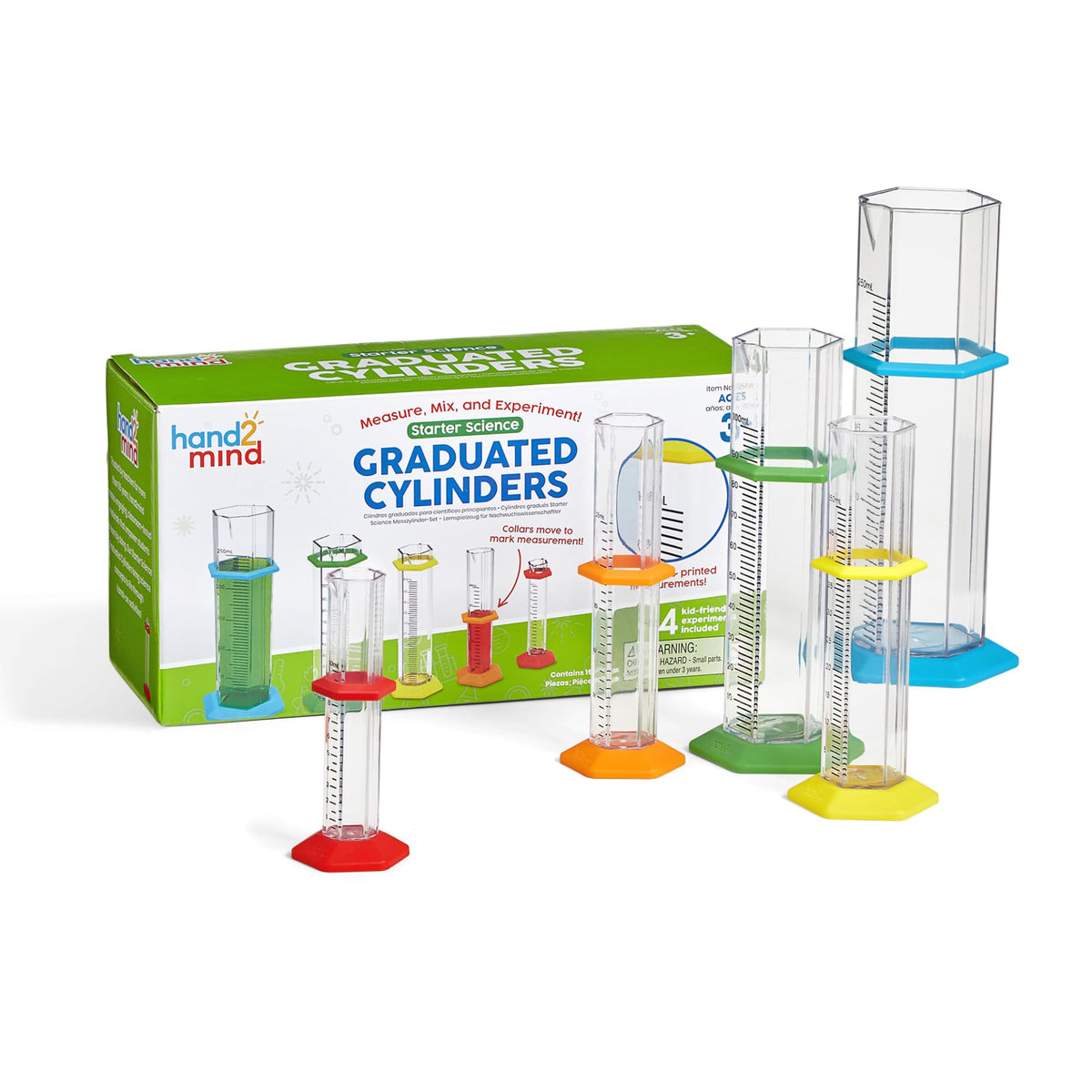 Hand2mind Starter Science cylinder 10ml clear for precise measurements during experiments.