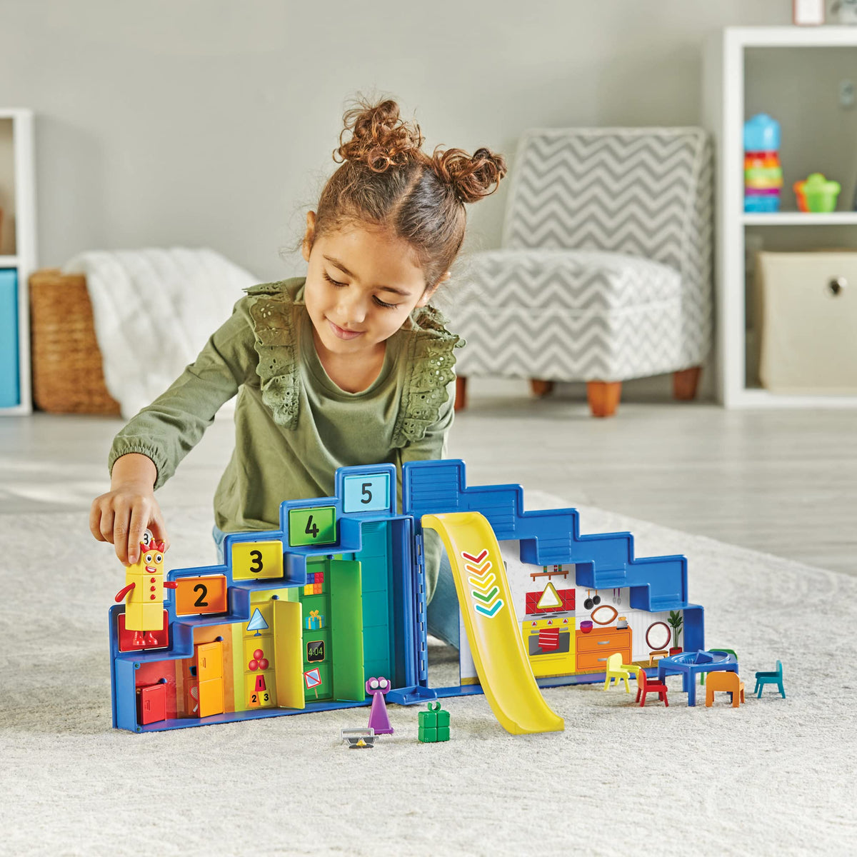 hand2mind Step Squad Headquarters folds for easy storage and travel