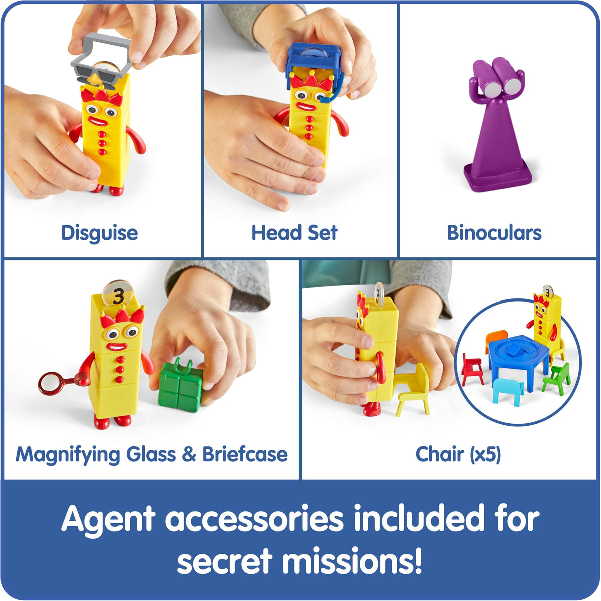 hand2mind Step Squad Headquarters detachable slide for action packed fun